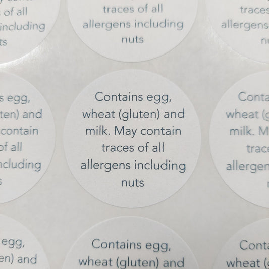 Round Allergen Stickers