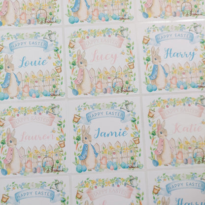 Personalised Easter Rabbit Sticker Sheet