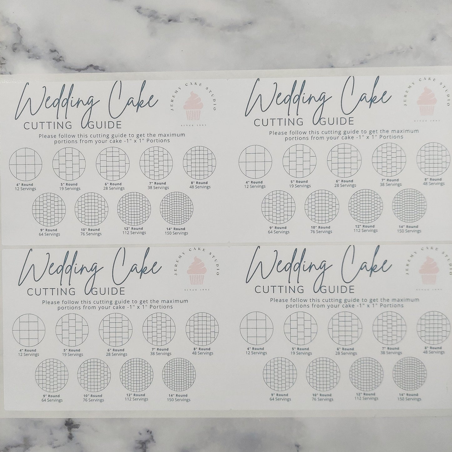 Wedding Cutting Guide Stickers