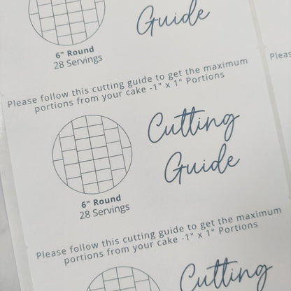 1"X1" Cake Cutting Guide Stickers - Round & Square