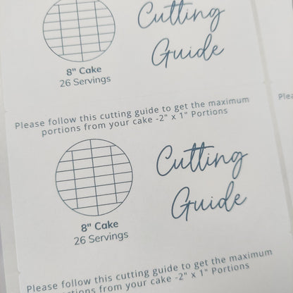 2"x1" Cake Cutting Guide Stickers - Round & Square