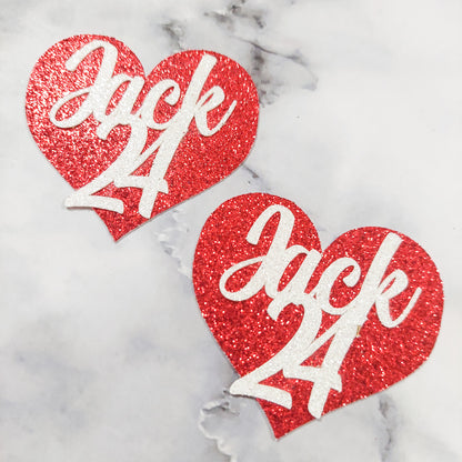 Glitter Heart Cupcake Toppers