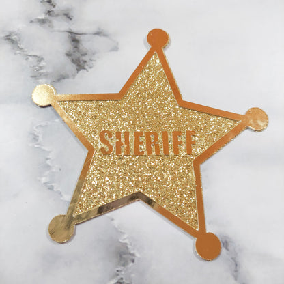 Sheriff Badge Card Topper