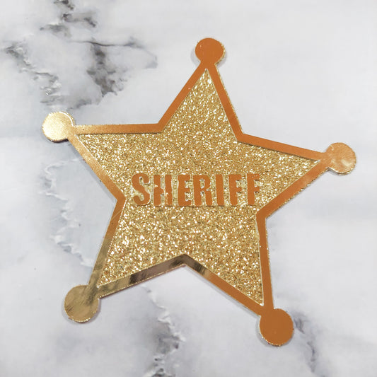 Sheriff Badge Card Topper