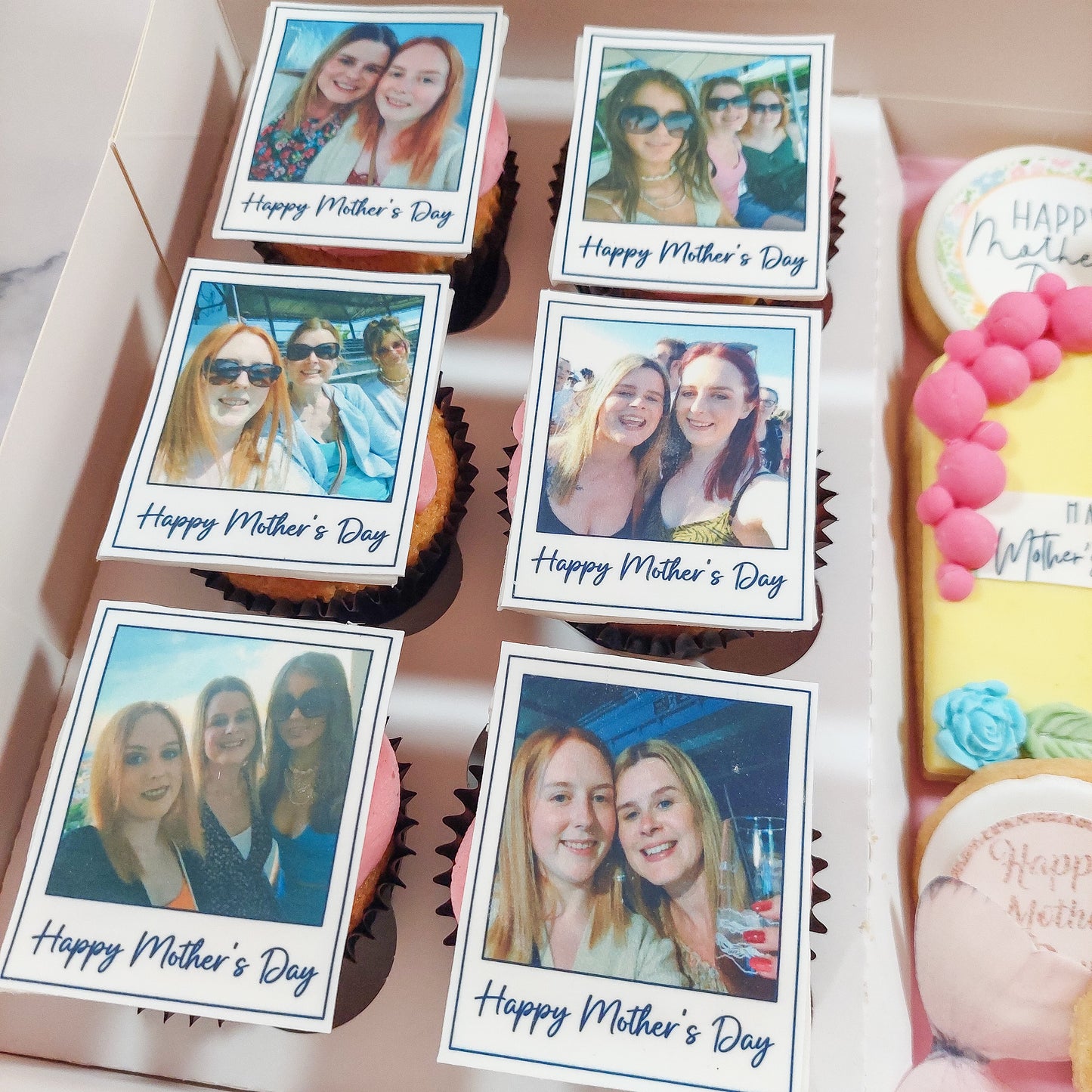 Mother's Day Polaroid Cupcake Toppers Icing Sheet