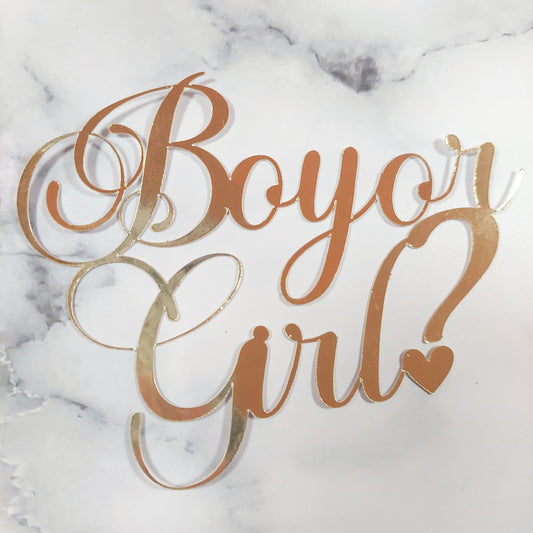 Boy or Girl? Cake Topper Charm