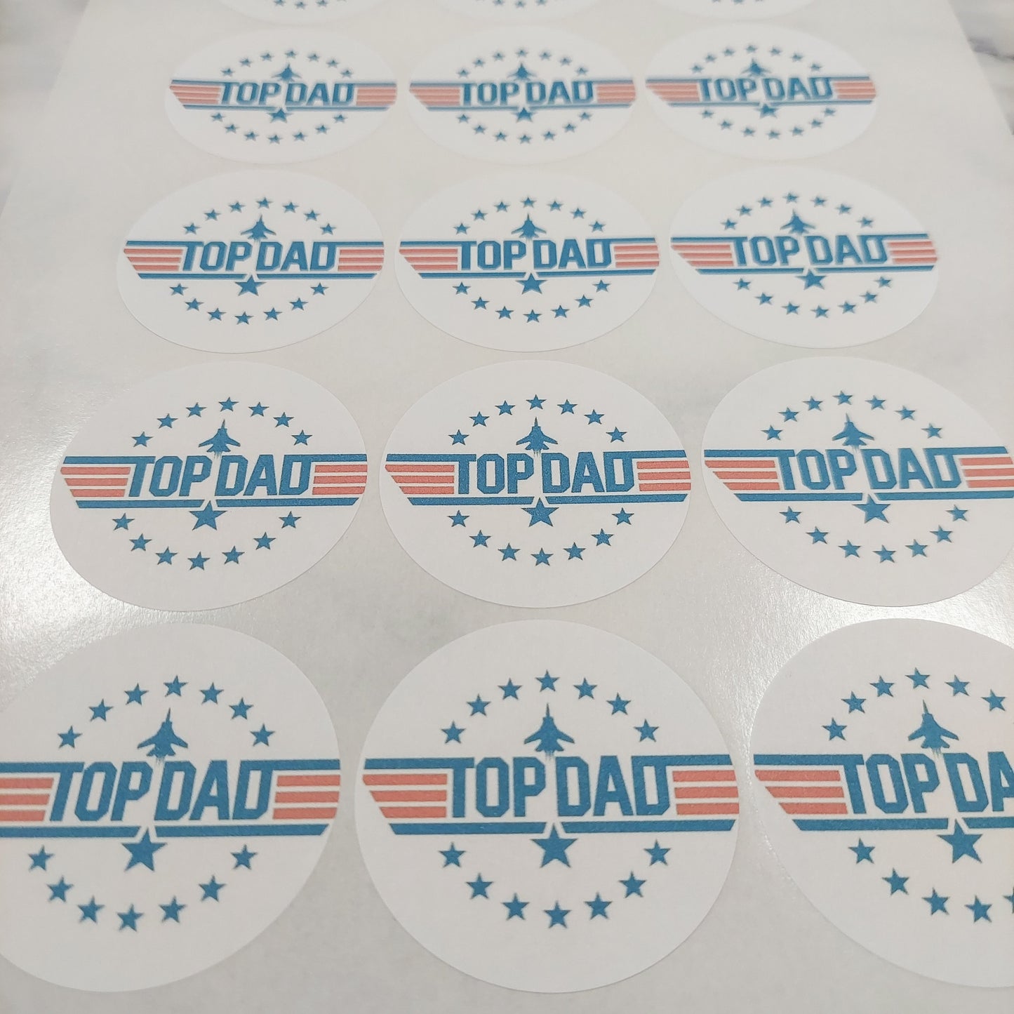 Top Dad Sticker Sheet