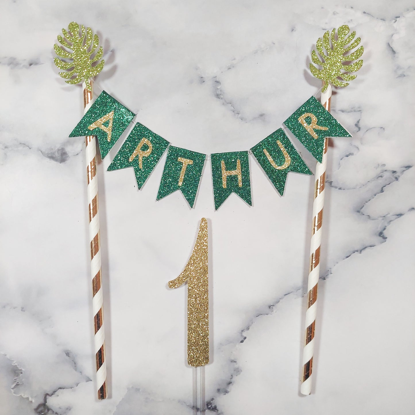 Jungle Banner Cake Topper & Number Topper