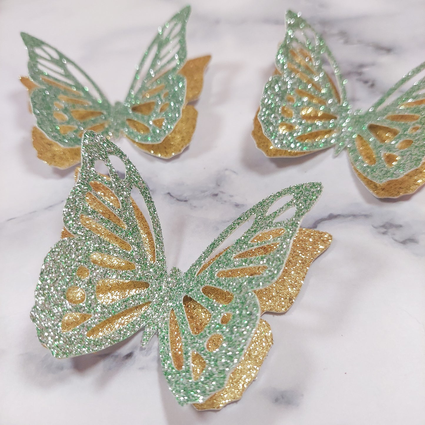 Butterfly #2 Mirror/Glitter Card Toppers