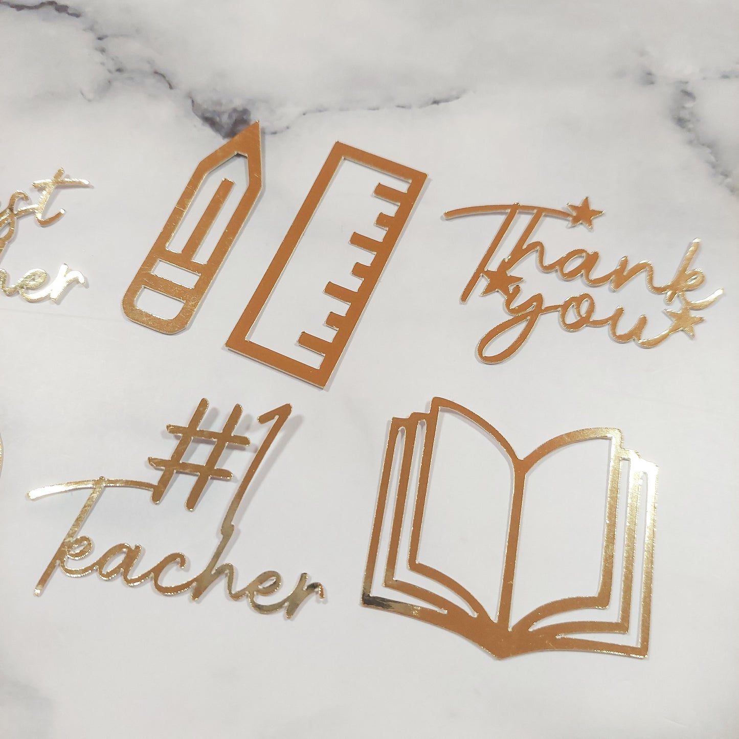 Teacher Mirror Card Cupcake Toppers