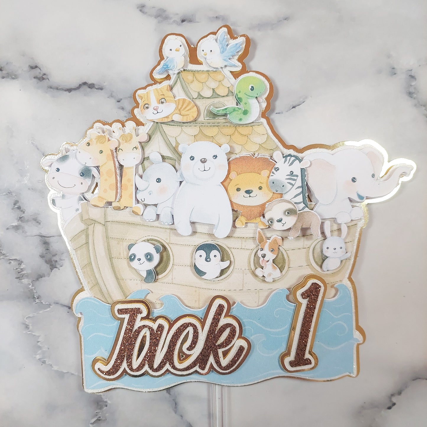 Noah's Ark 3D Layered Card Topper