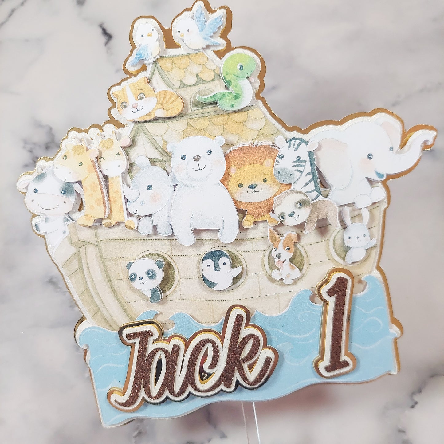 Noah's Ark 3D Layered Card Topper