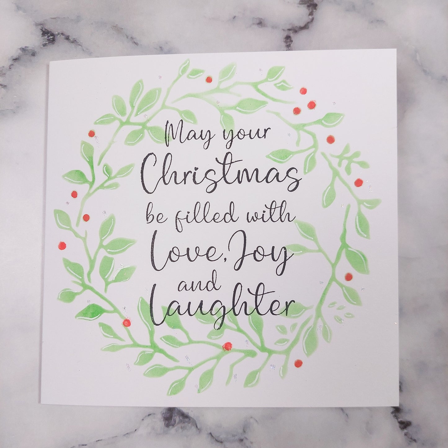 Hand Stamped Christmas Card 2024 #1