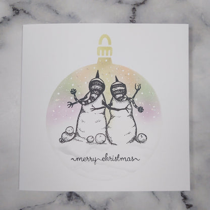 Hand Stamped Christmas Card 2024 #2