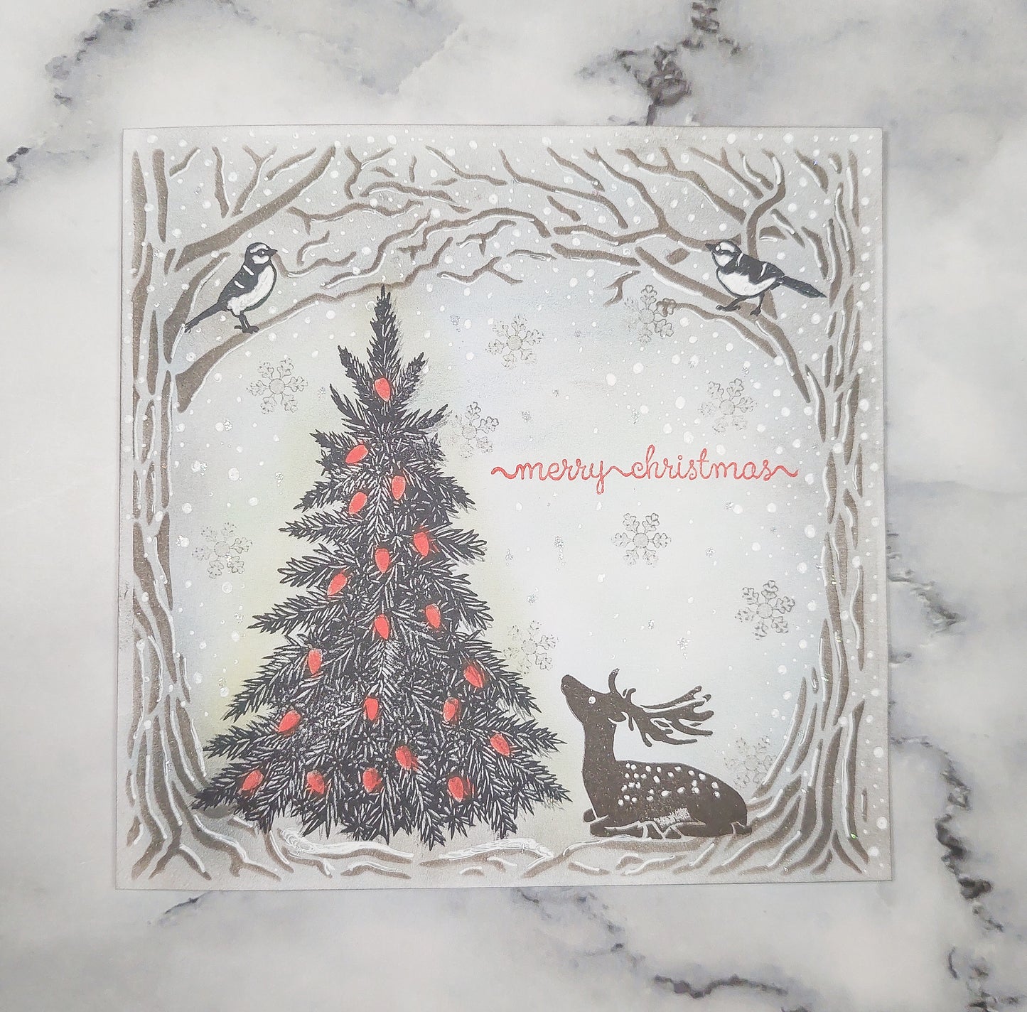 Hand Stamped Christmas Card 2024 #3