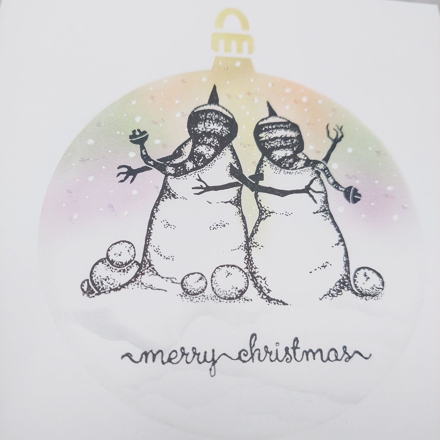 Hand Stamped Christmas Card 2024 #2