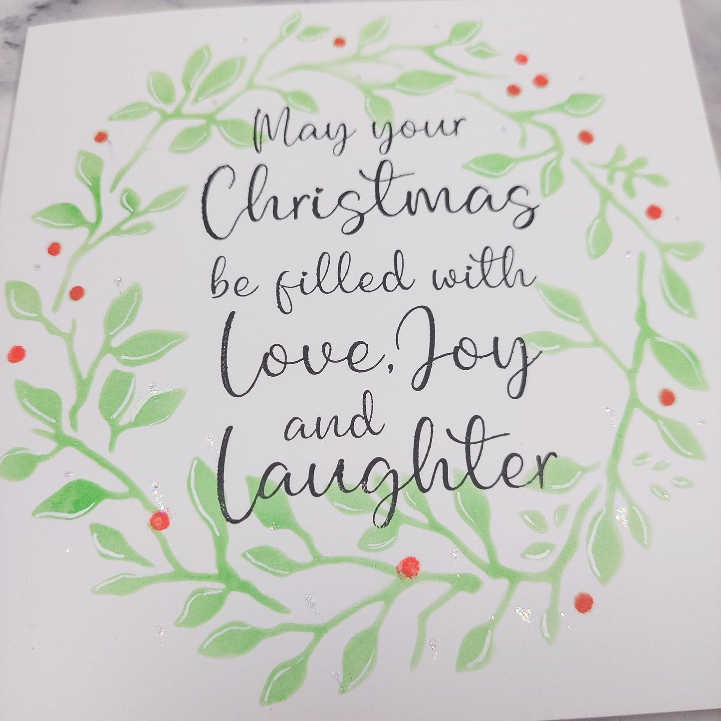 Hand Stamped Christmas Card 2024 #1