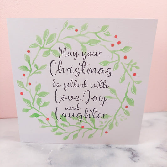 Hand Stamped Christmas Card 2024 #1