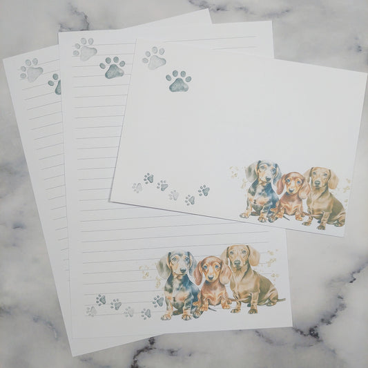 Dachshund Writing Paper Set