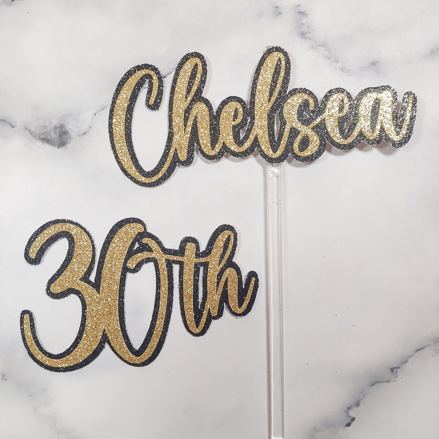 Text Cake Topper Set