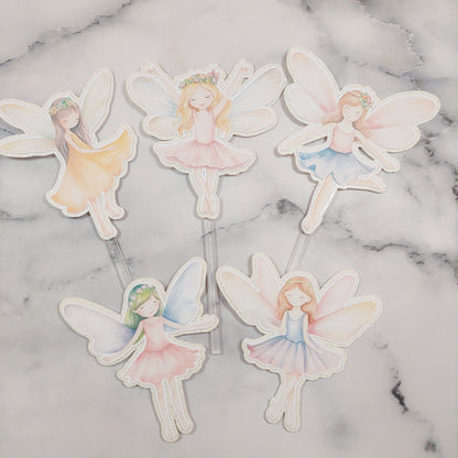 Fairy Card Cake Topper Set