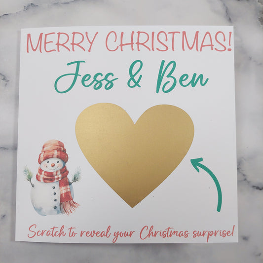 Christmas Scratch Card Printed Greeting Card