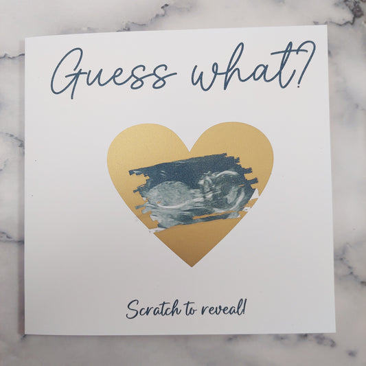 Pregnancy Reveal Scratch Card Printed Greeting Card