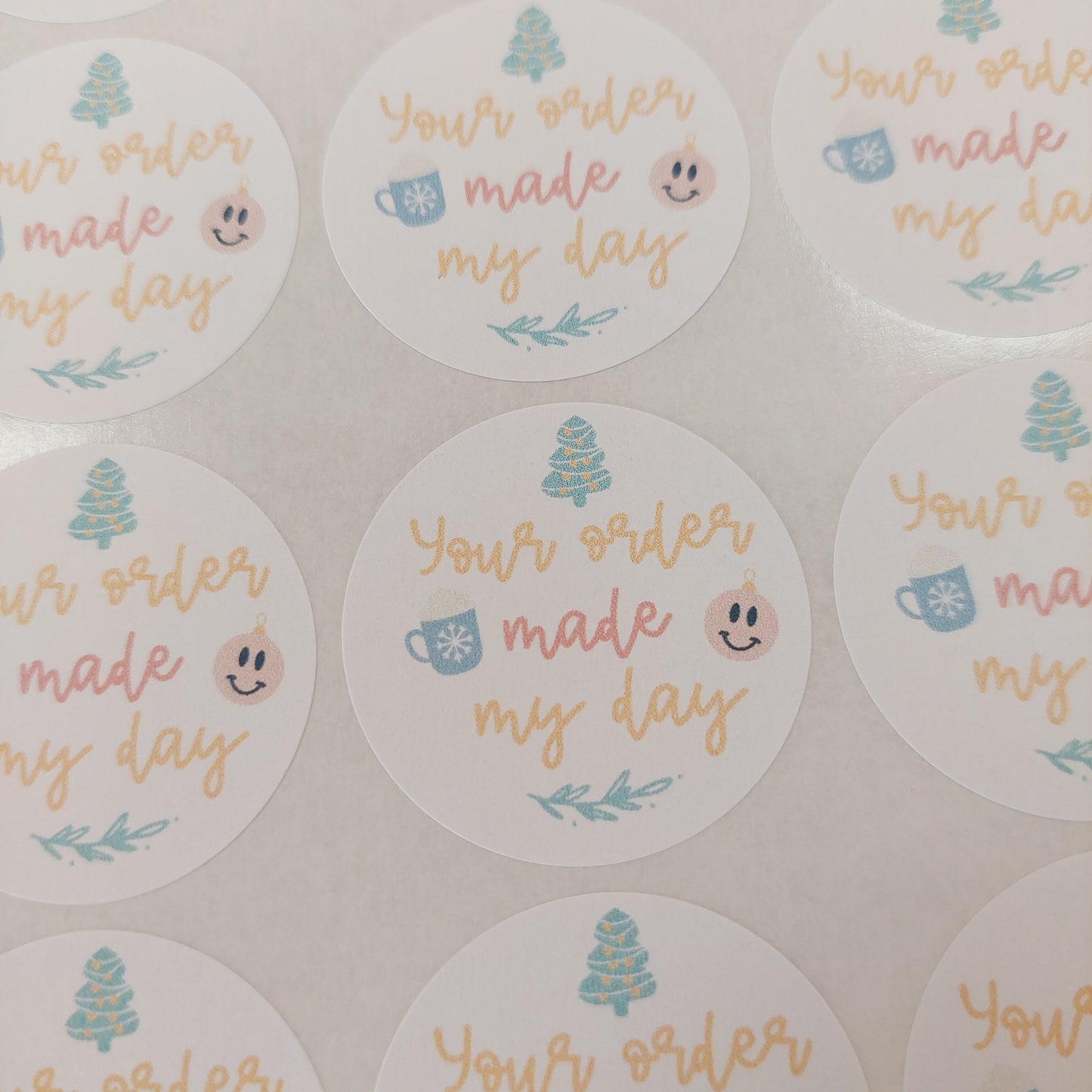 Your order made my day Christmas Stickers