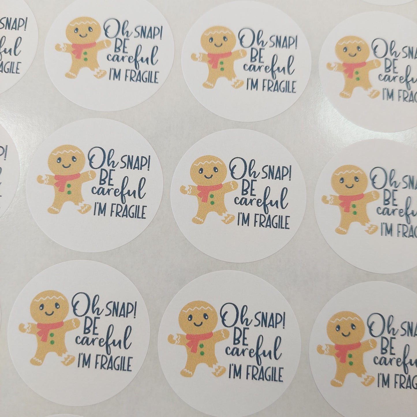 Christmas Fragile Stickers