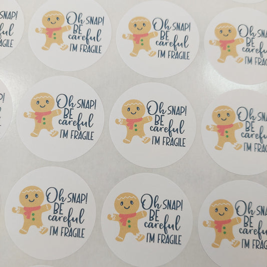 Christmas Fragile Stickers