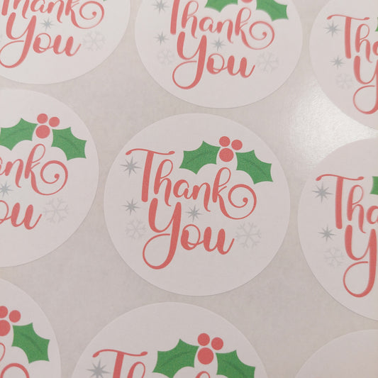 Thank You Christmas Stickers