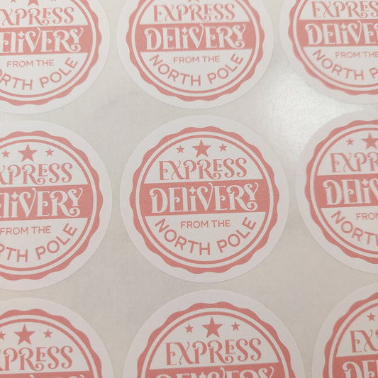 Express Delivery from the North Pole Stickers