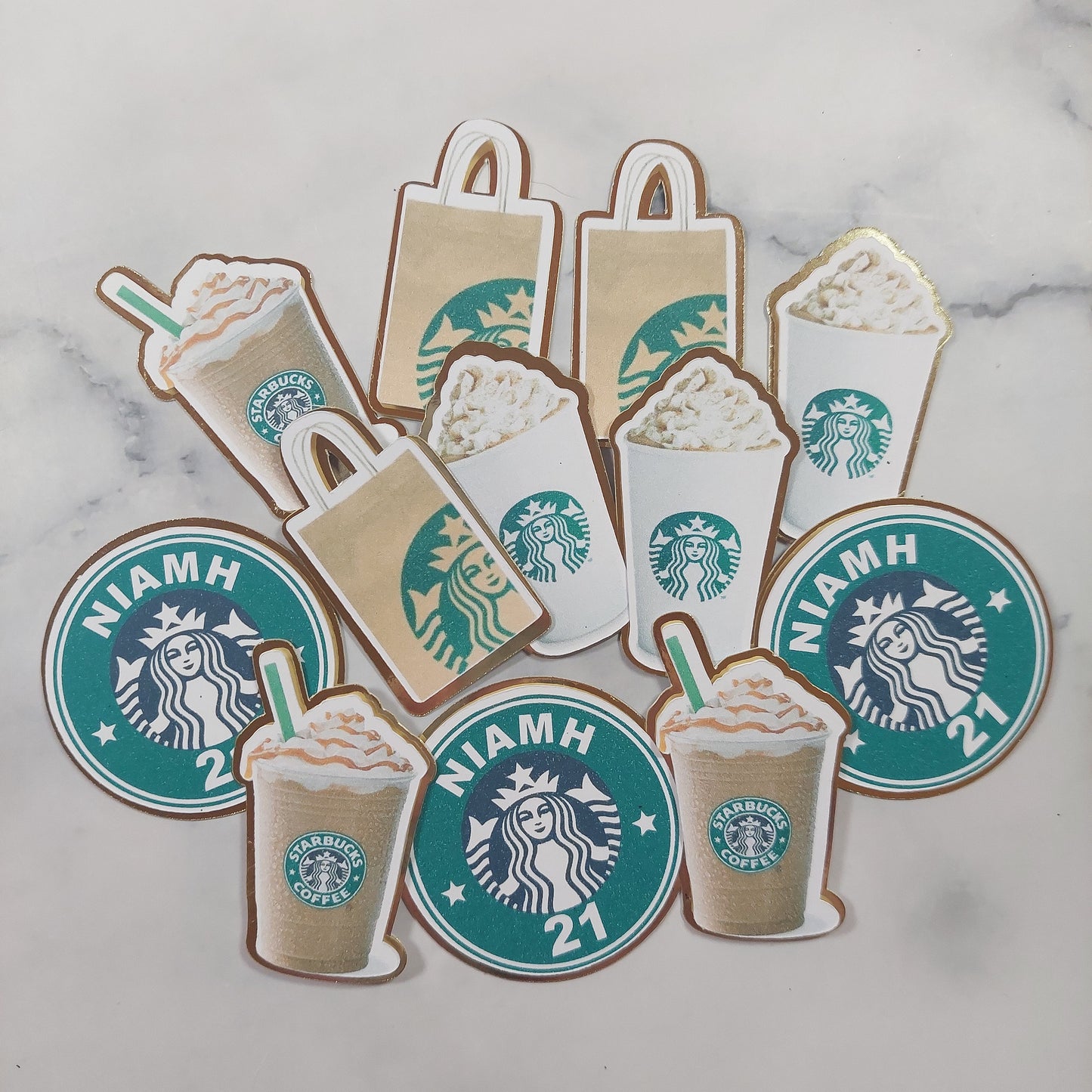 Coffee Card Cupcake Toppers