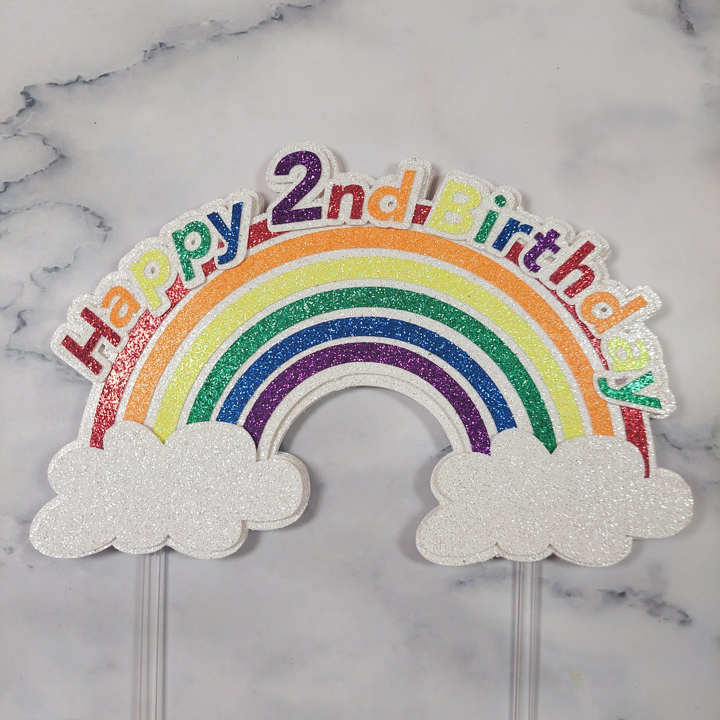 Bright Rainbow #2 Cake Topper