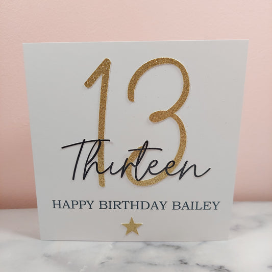 Age Birthday Printed Card