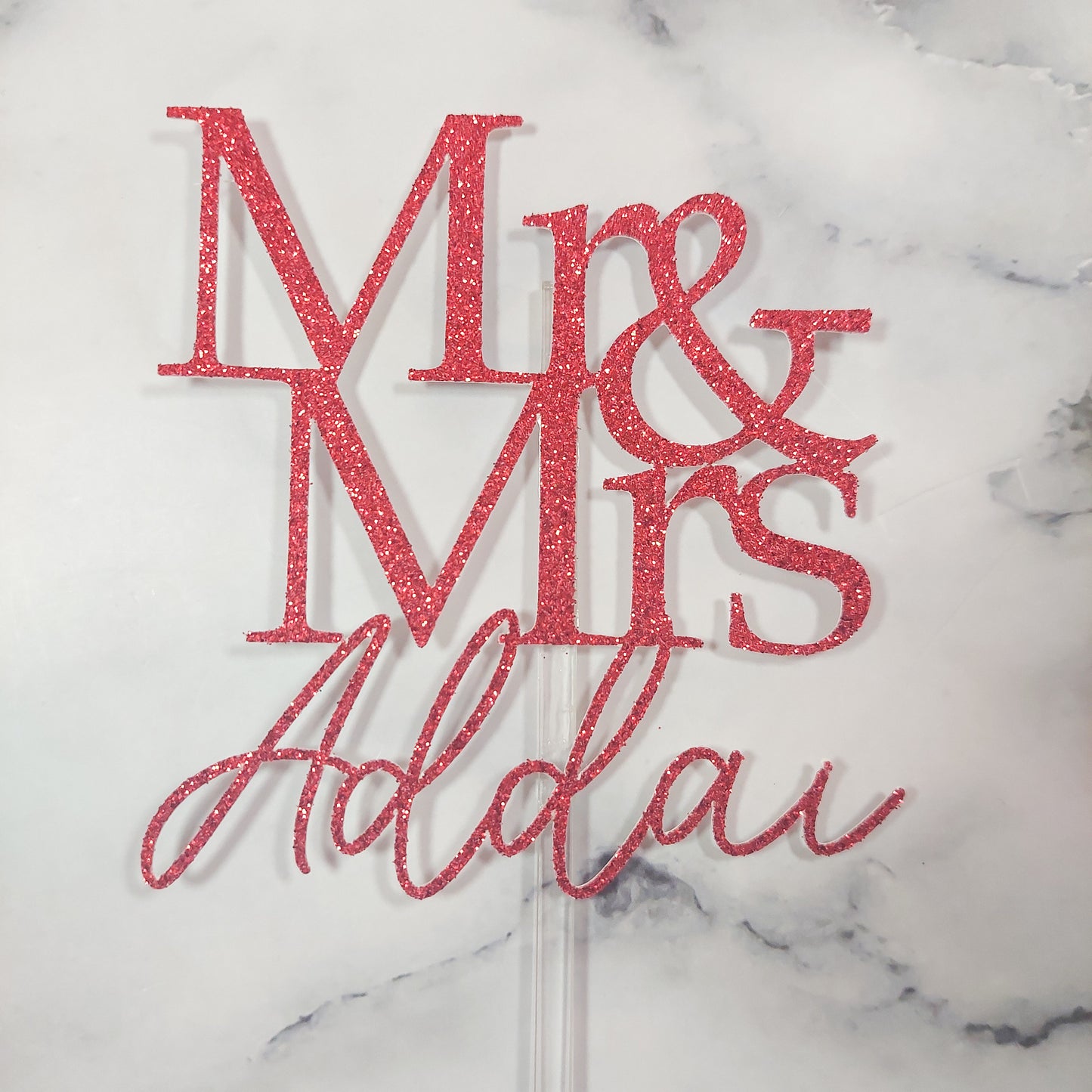 Personalised Mr & Mrs Wedding Cake Topper