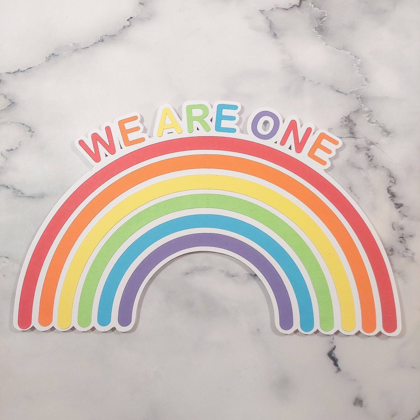 Double Rainbow Card Cake Topper