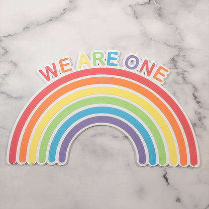 Double Rainbow Card Cake Topper