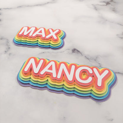 Pastel 3D Layered Name & Age Toppers/Charms