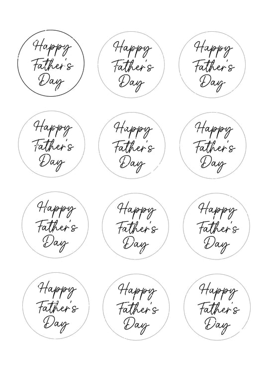 Happy Father's Day #5 Icing Sheet Cupcake Toppers