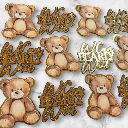We Can Bearly Wait Card Cupcake Toppers