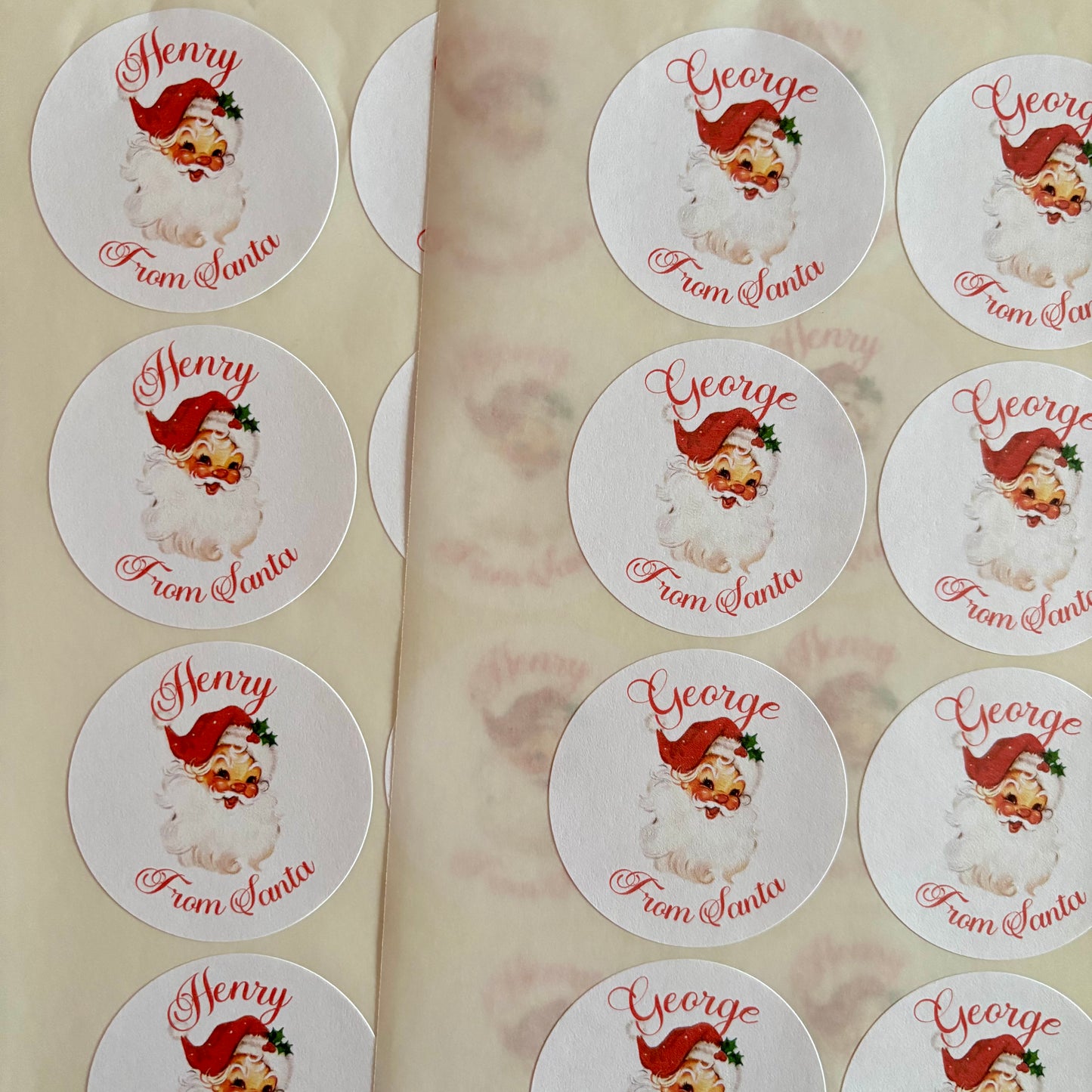 Personalised Santa Stickers