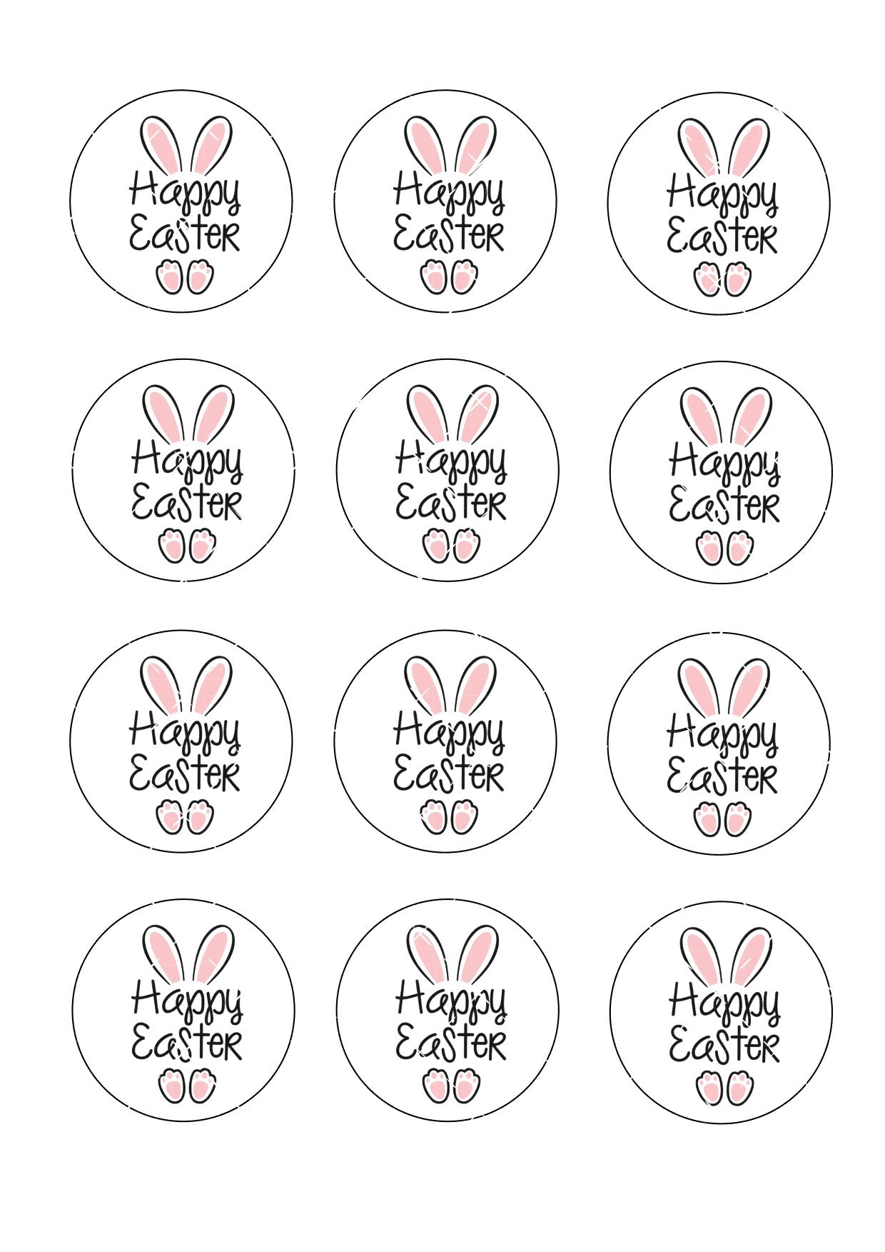 Easter Icing Sheet Cupcake Toppers #9