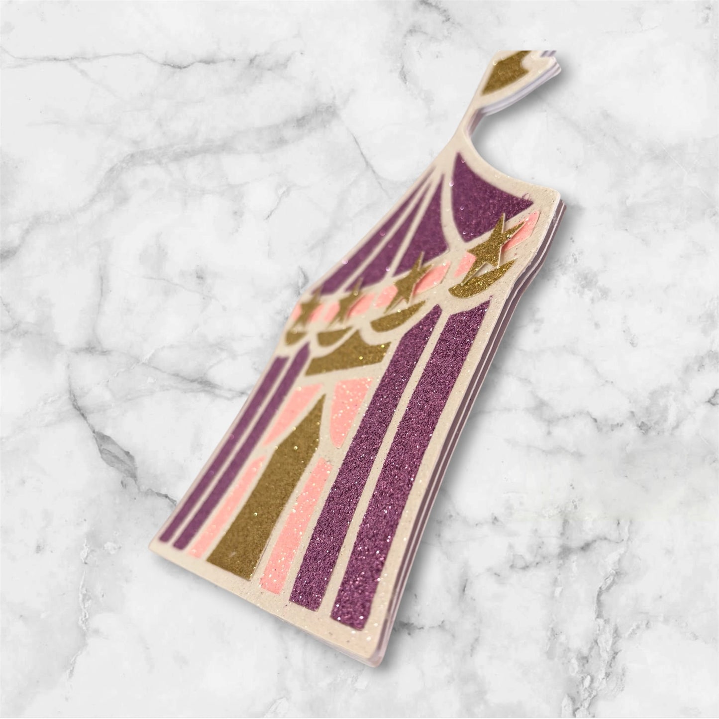 Circus Tent Glitter Card Cake Topper