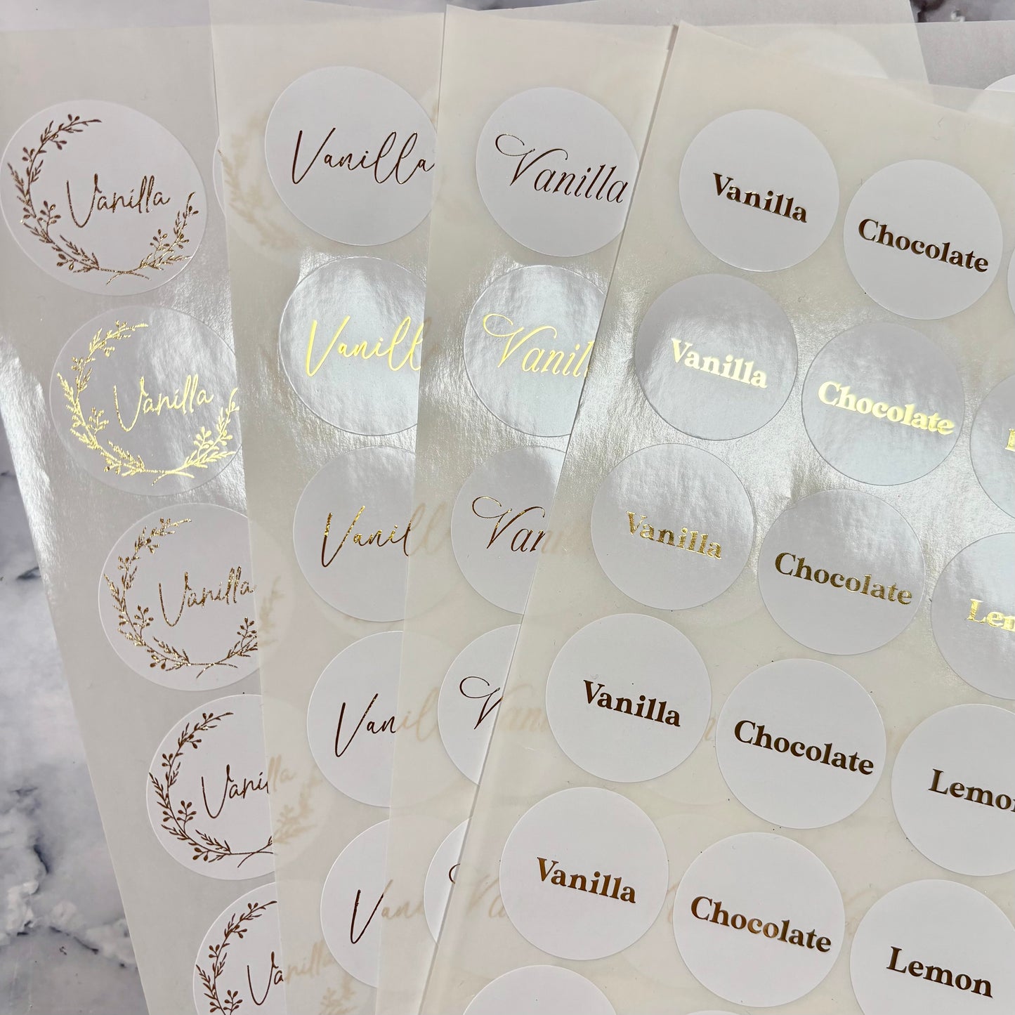 Foil Flavour Stickers