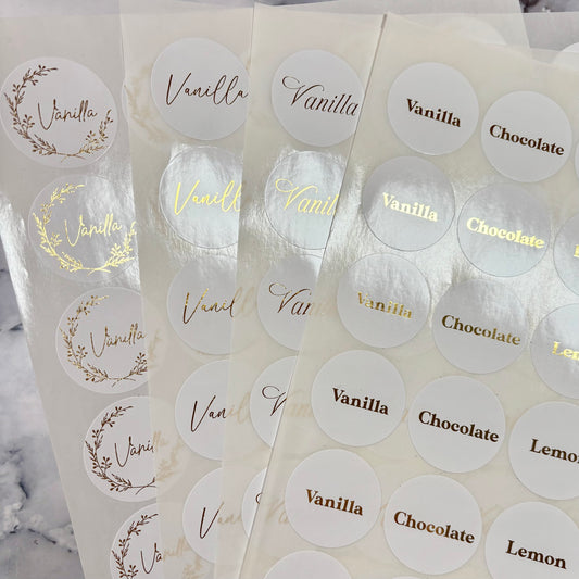 Foil Flavour Stickers