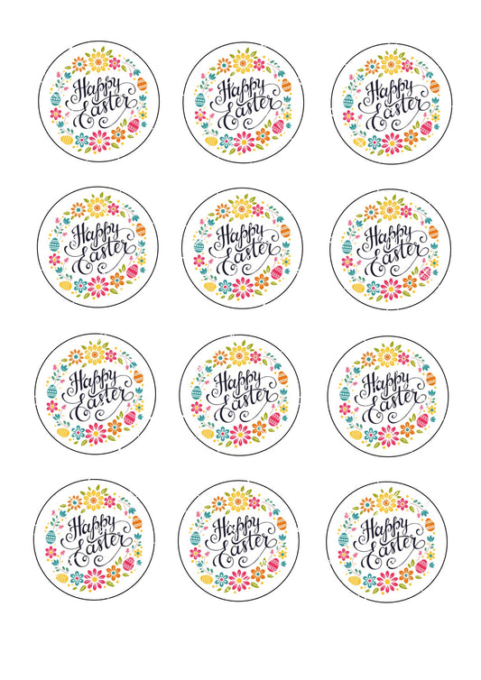 Easter Icing Sheet Cupcake Toppers #10