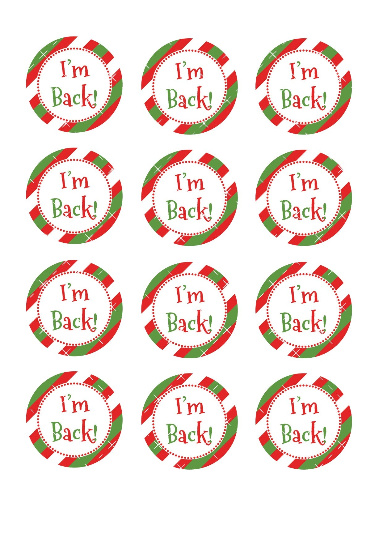 I'm back! Edible Cupcake Toppers Icing Sheet