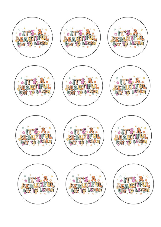 Its a beautiful day to learn Icing Sheet Cupcake Toppers