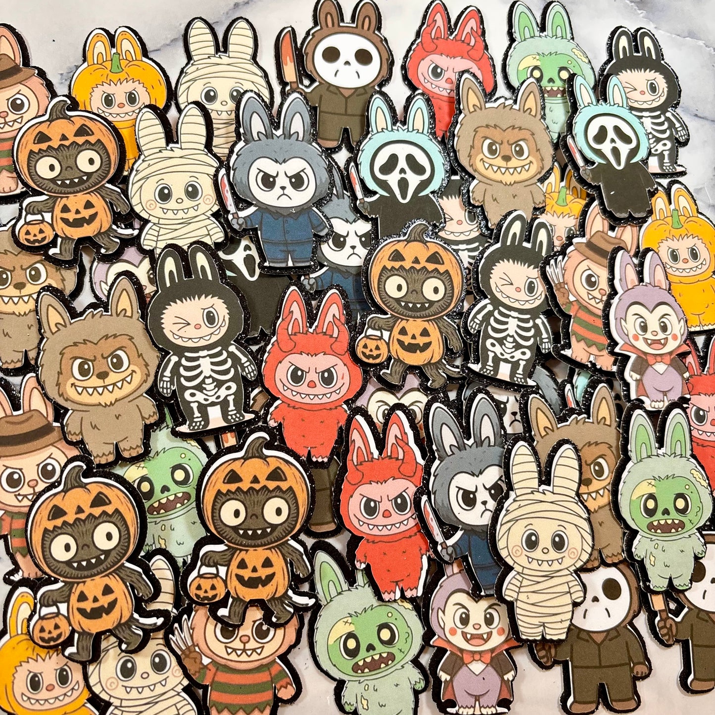 Halloween Doll Card Cupcake Toppers